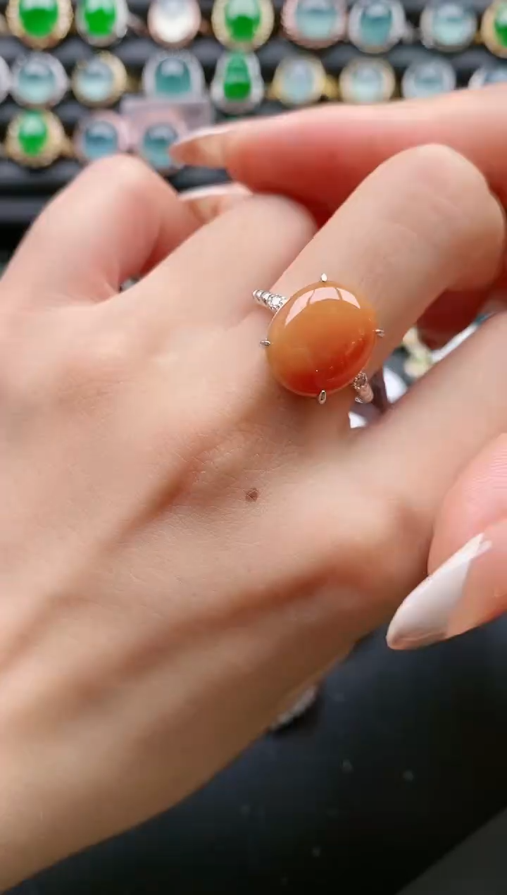 【闪购商品】翡翠戒指银S925镶嵌1111