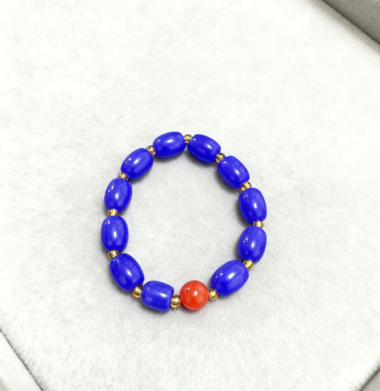 【钰轩甄选】克莱因蓝玛瑙手串-YHQ -12