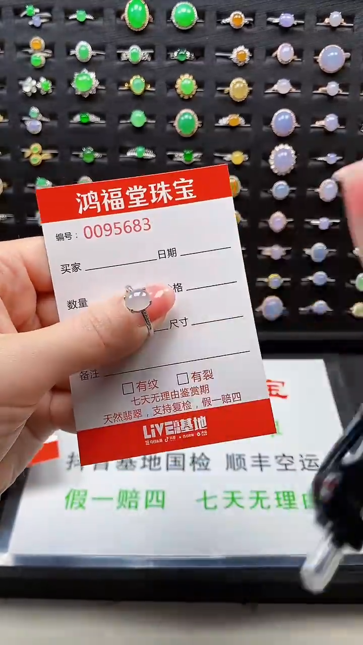 【闪购商品】翡翠戒指银S925镶嵌5683