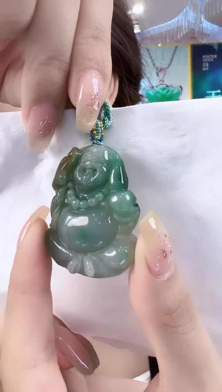 【闪购商品】翡翠颈饰未镶嵌翡翠三彩料佛公