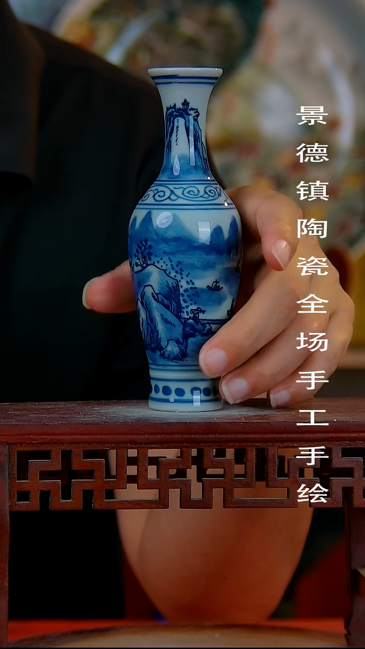 摆件手景德镇陶瓷 全场手工绘