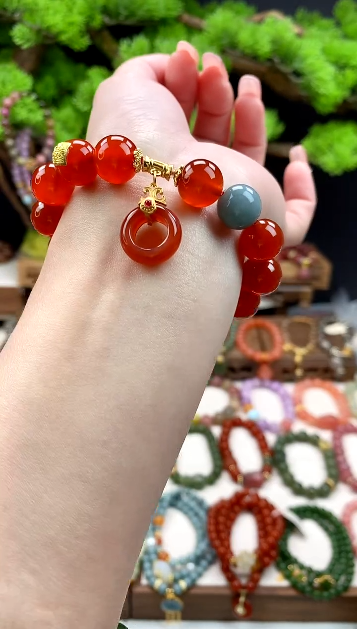 【闪购商品】玛瑙手饰未镶嵌平安扣