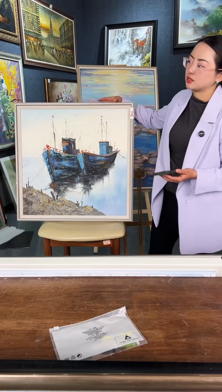 【闪购商品】油画27号 60*60 翻窗-手绘油画