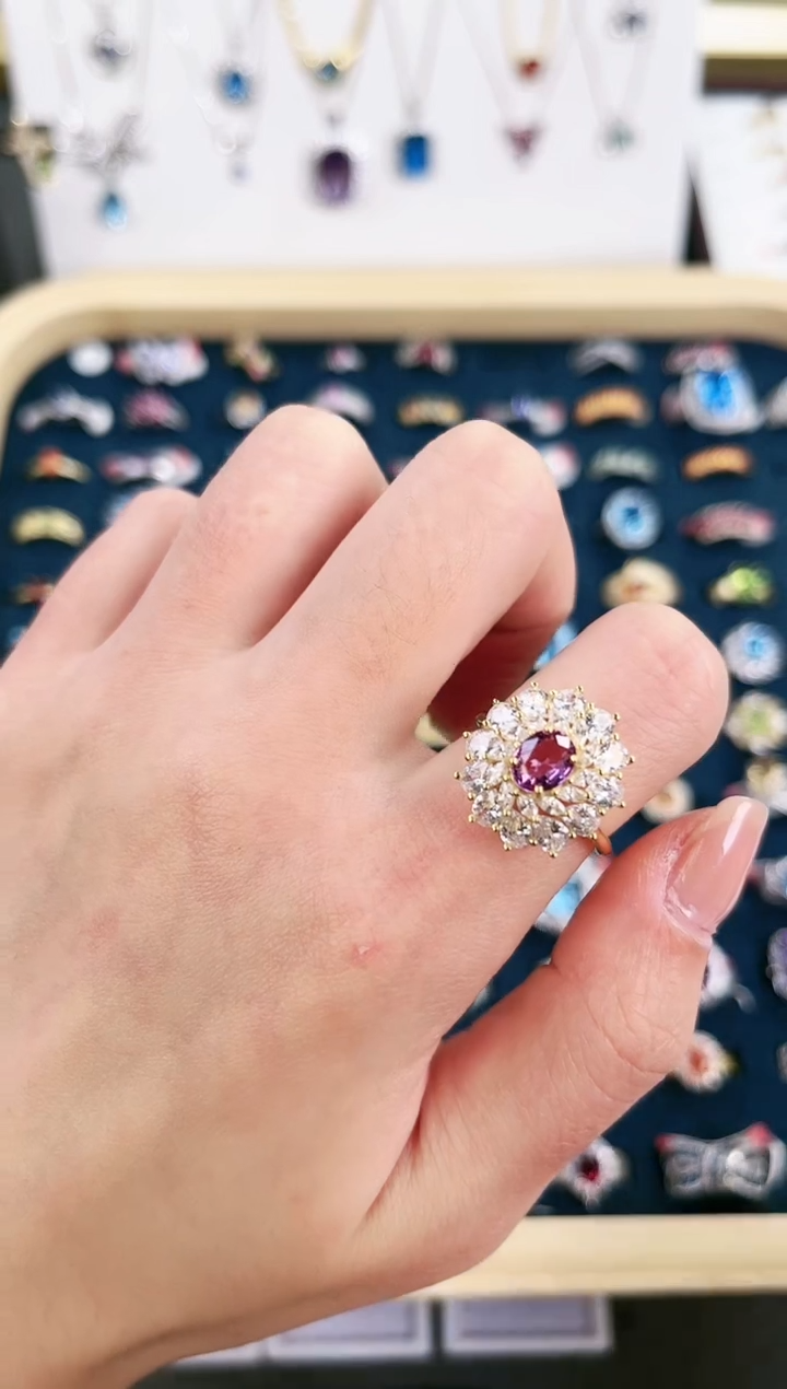 【闪购商品】蓝宝石戒指银S925镶嵌k1160