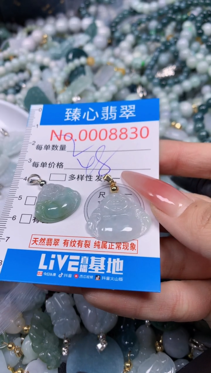【闪购商品】翡翠颈饰未镶嵌含绳0008830