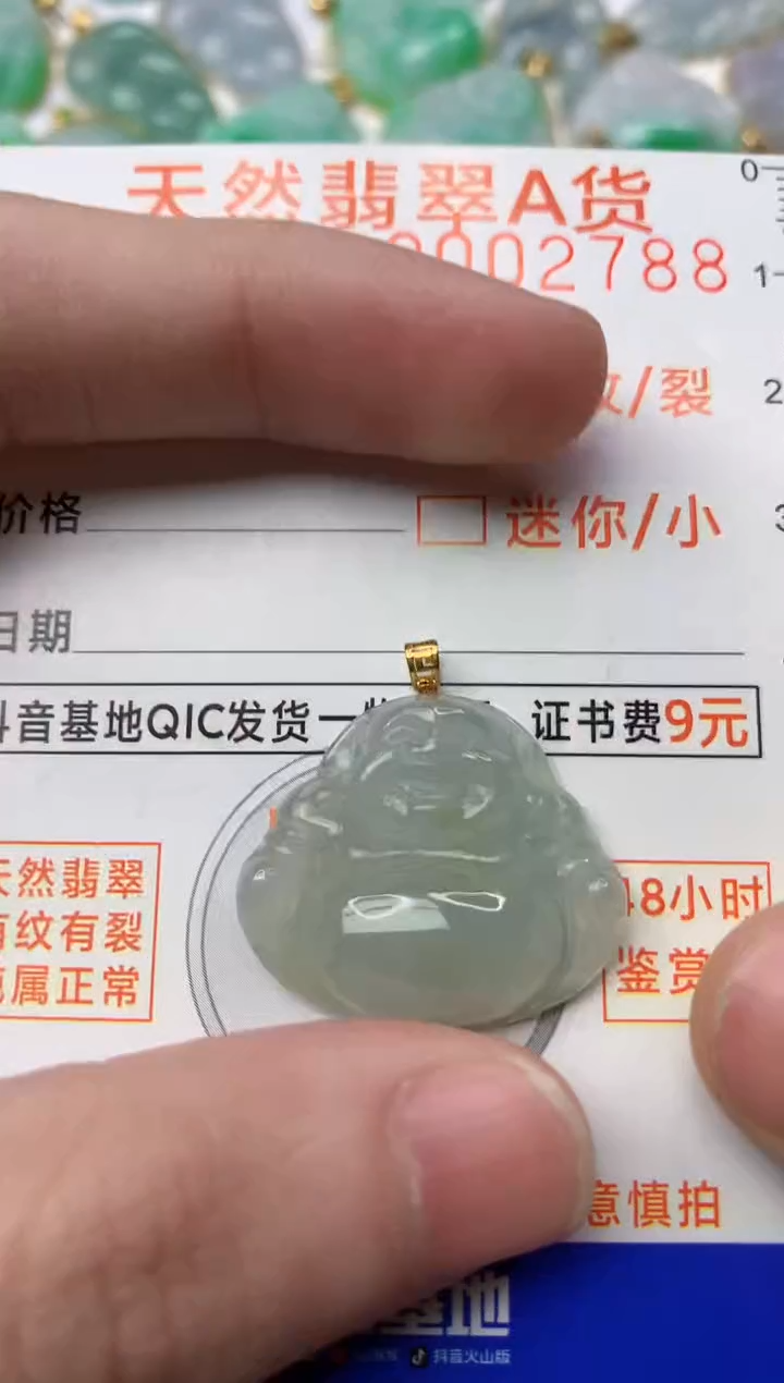 【闪购商品】翡翠颈饰18K金镶嵌9...........