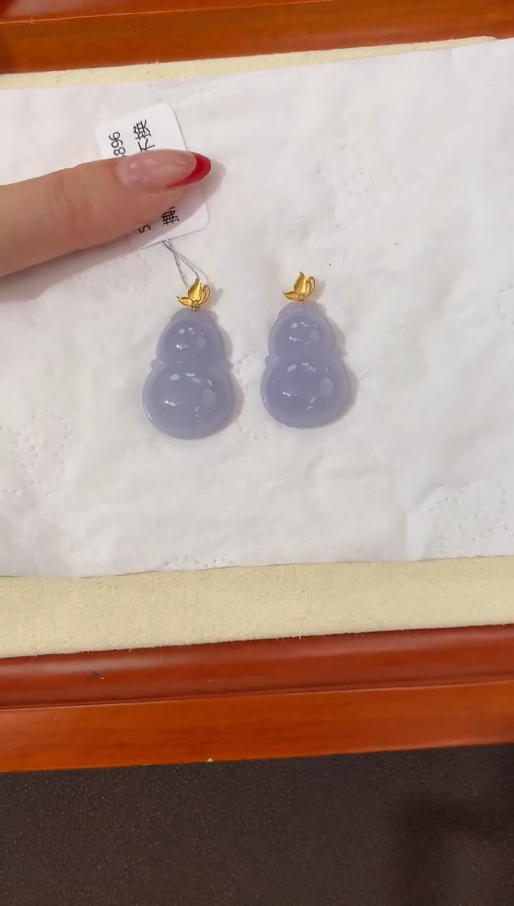 【闪购商品】翡翠颈饰18K金镶嵌天然缅甸a货翡翠(多样性发其一)