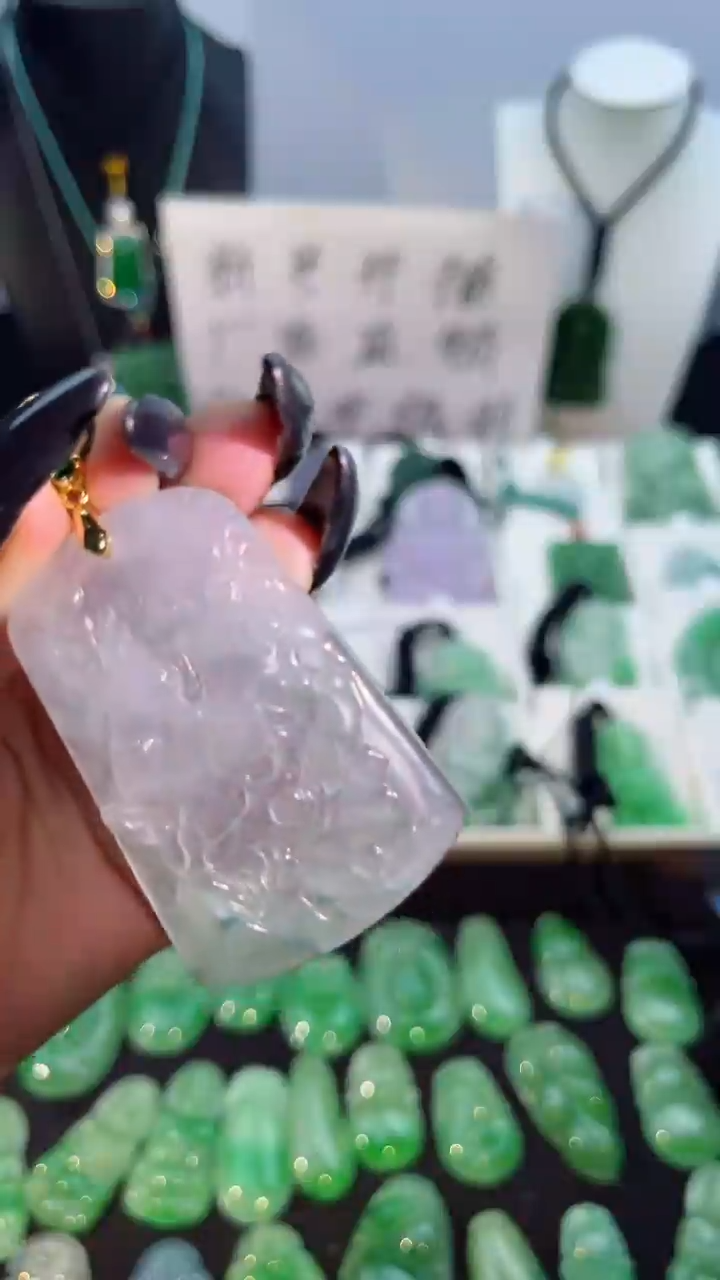 【闪购商品】翡翠手串银S925镶嵌翡翠颈饰925银镶嵌天然翡翠吊坠