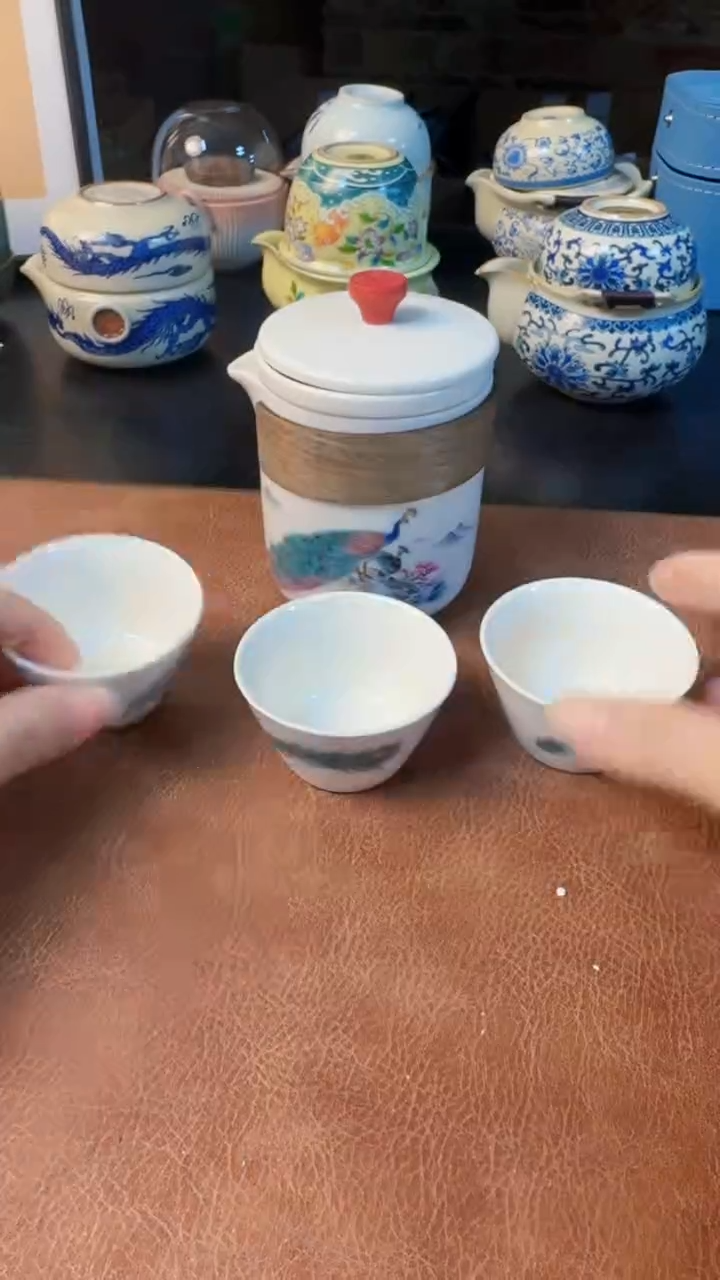 【闪购商品】杯德化白瓷，快客茶具