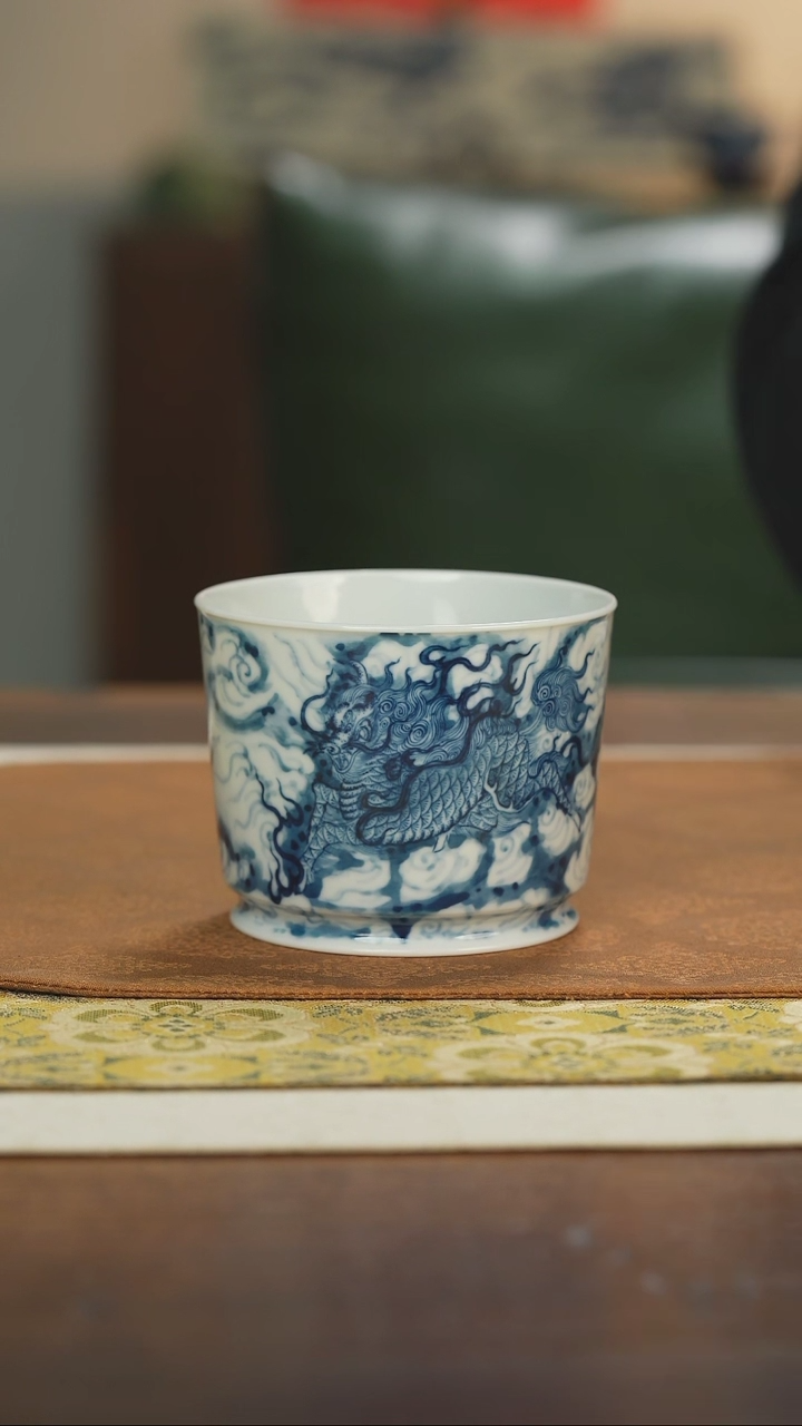 【闪购商品】瓷片钟家窑钟家千年水墨麒麟预售