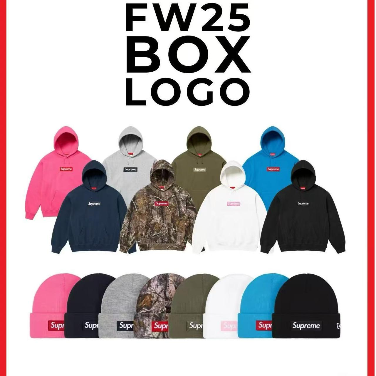 【JS专属】Supreme FW25 FW25 WEEK15 Box Logo口袋连帽卫衣