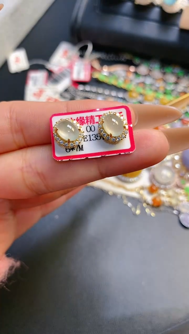 银S925镶嵌戒指翡翠天然