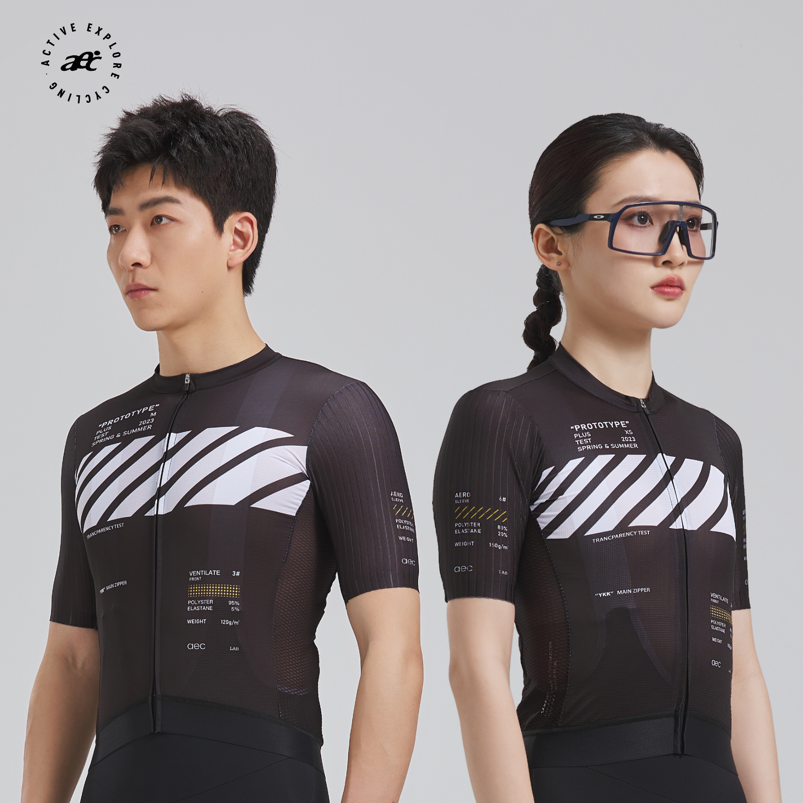 aec骑行服短袖2025新款男女款黑原型衣春夏季公路车薄款速干