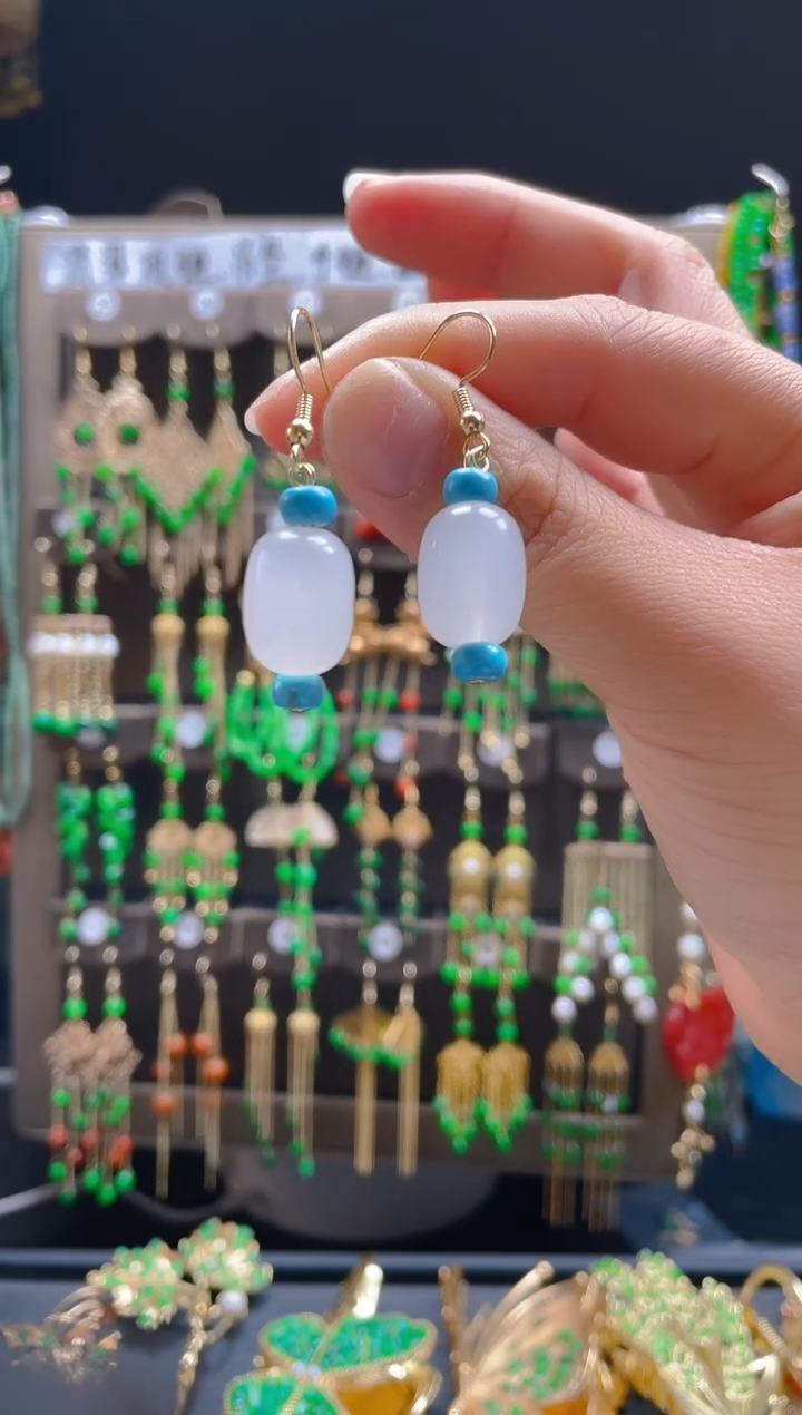 【闪购商品】玛瑙/玉髓耳饰合金05玛瑙饰品