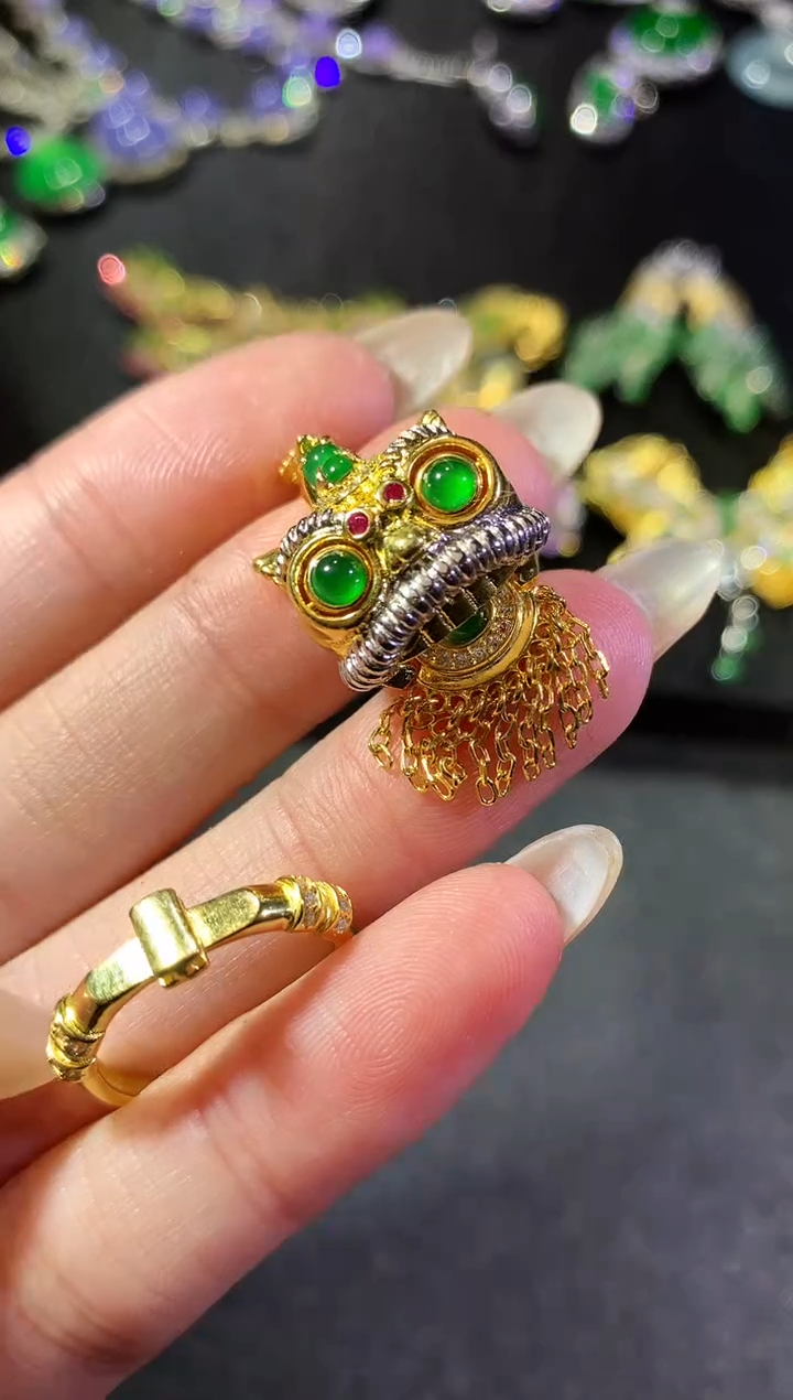 【闪购商品】翡翠戒指银S925镶嵌154戒指