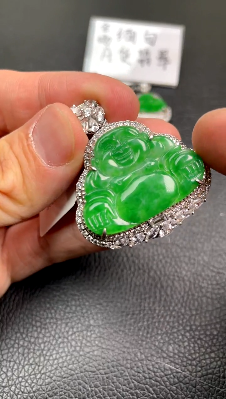 【闪购商品】翡翠吊坠(不含链)银S925镶嵌吊坠