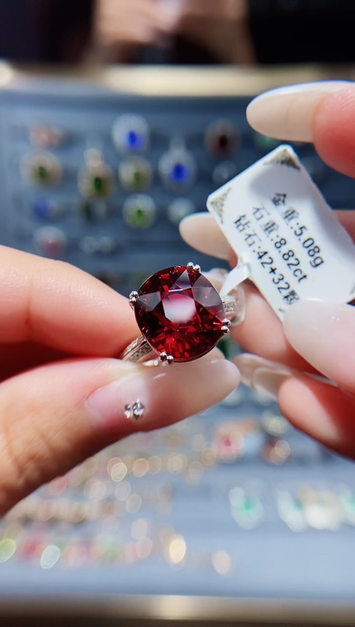 【闪购商品】碧玺戒指18K金镶嵌8.82.