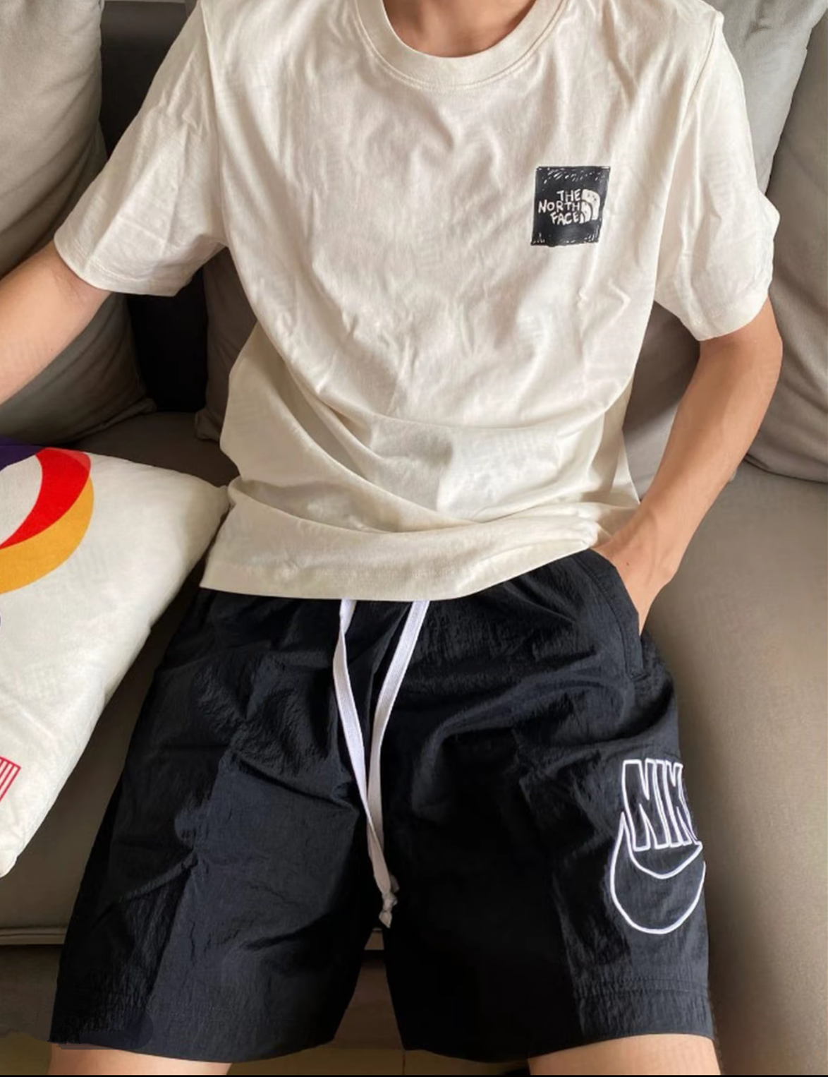 【达人专属】夏季男女同款梭织速干刺绣五分裤内衬透气网短裤