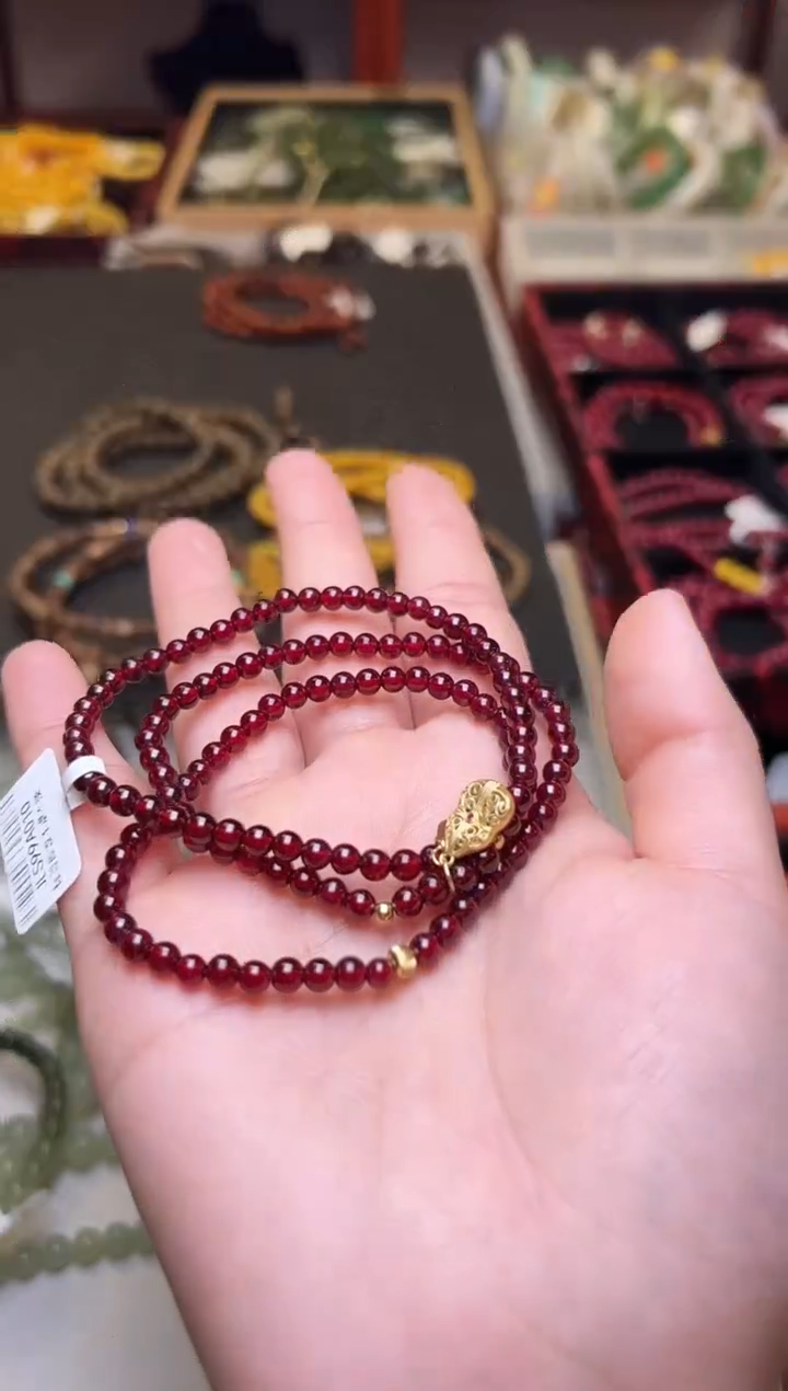 未镶嵌手链石榴石用****2石榴石手串