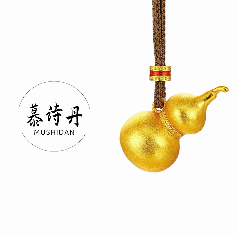 新中式大葫芦吊坠项链女小众高级感气质设计感毛衣链