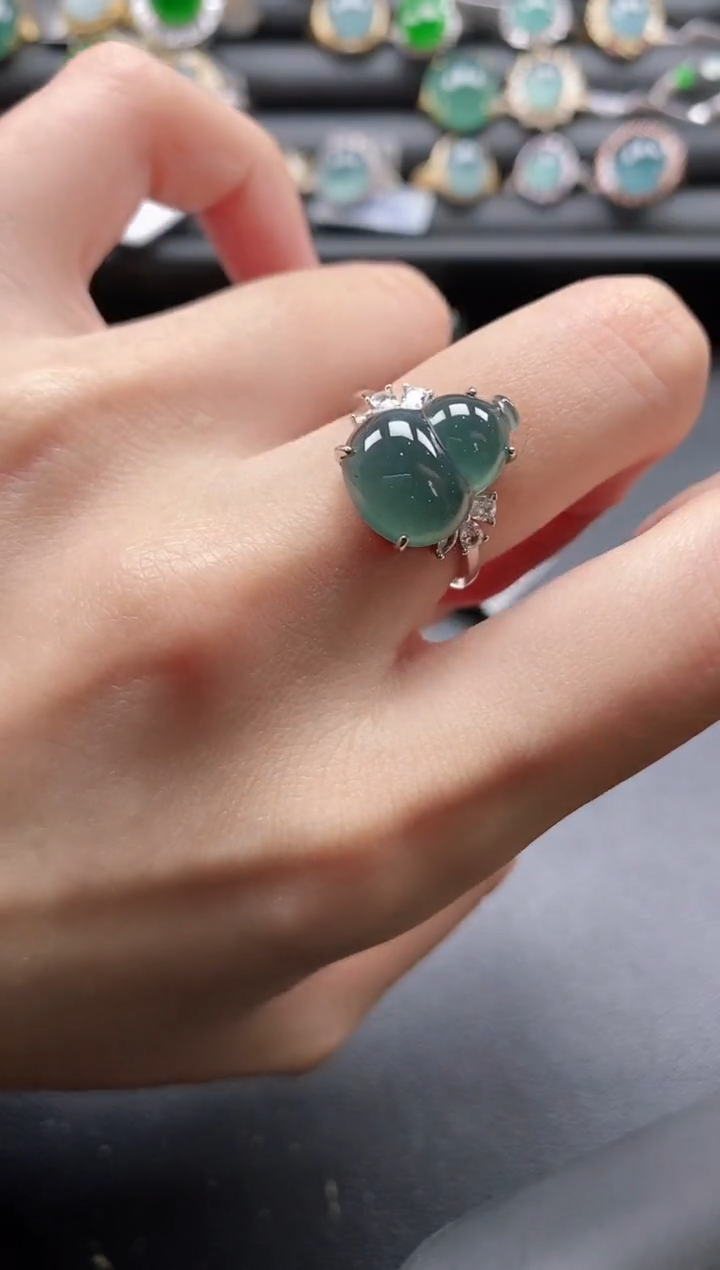 【闪购商品】翡翠戒指银S925镶嵌1111