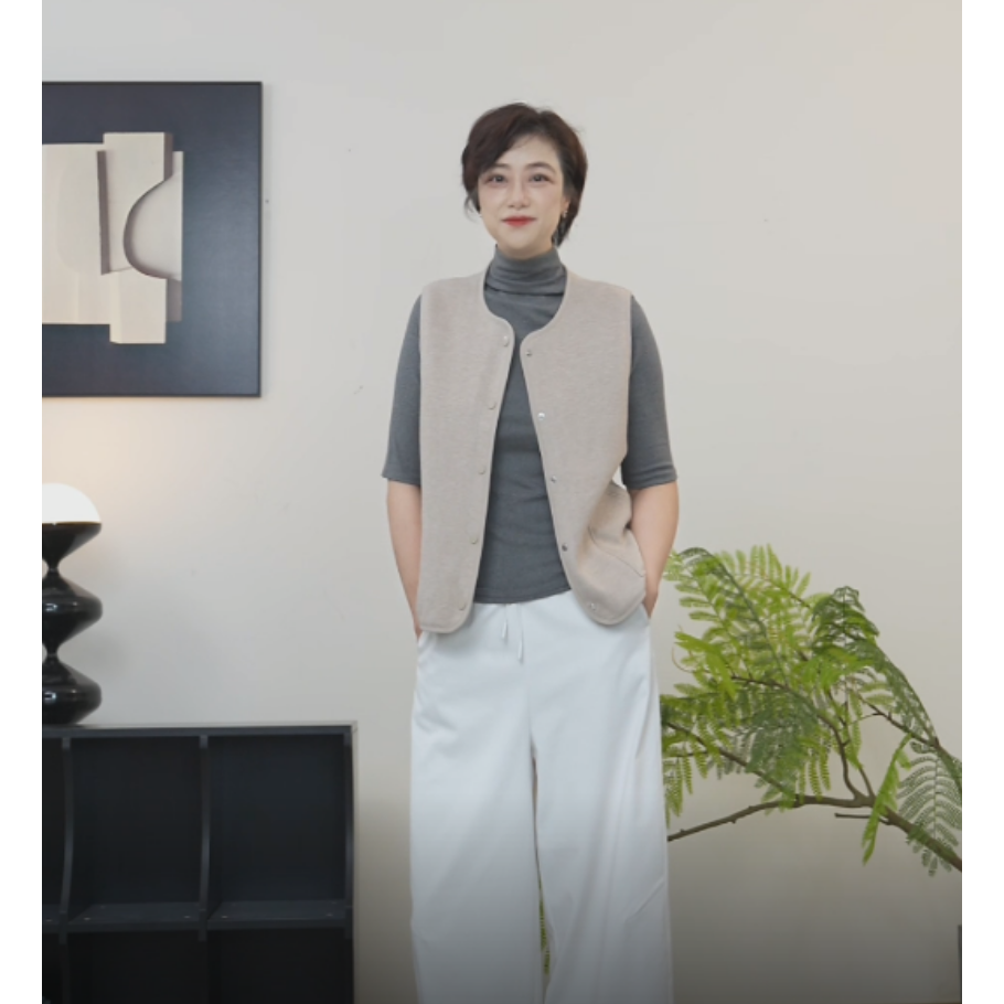 【U.M】羊毛圆领简约百搭舒适保暖马甲