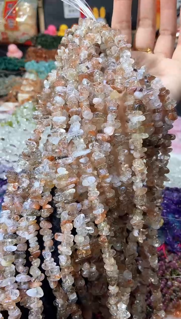 水晶珠宝半成品未镶嵌黑金超七