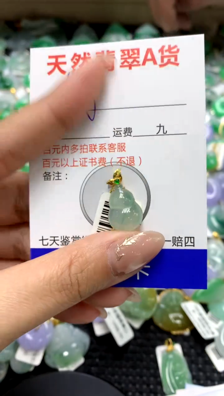 【闪购商品】翡翠颈饰18K金镶嵌1111111111