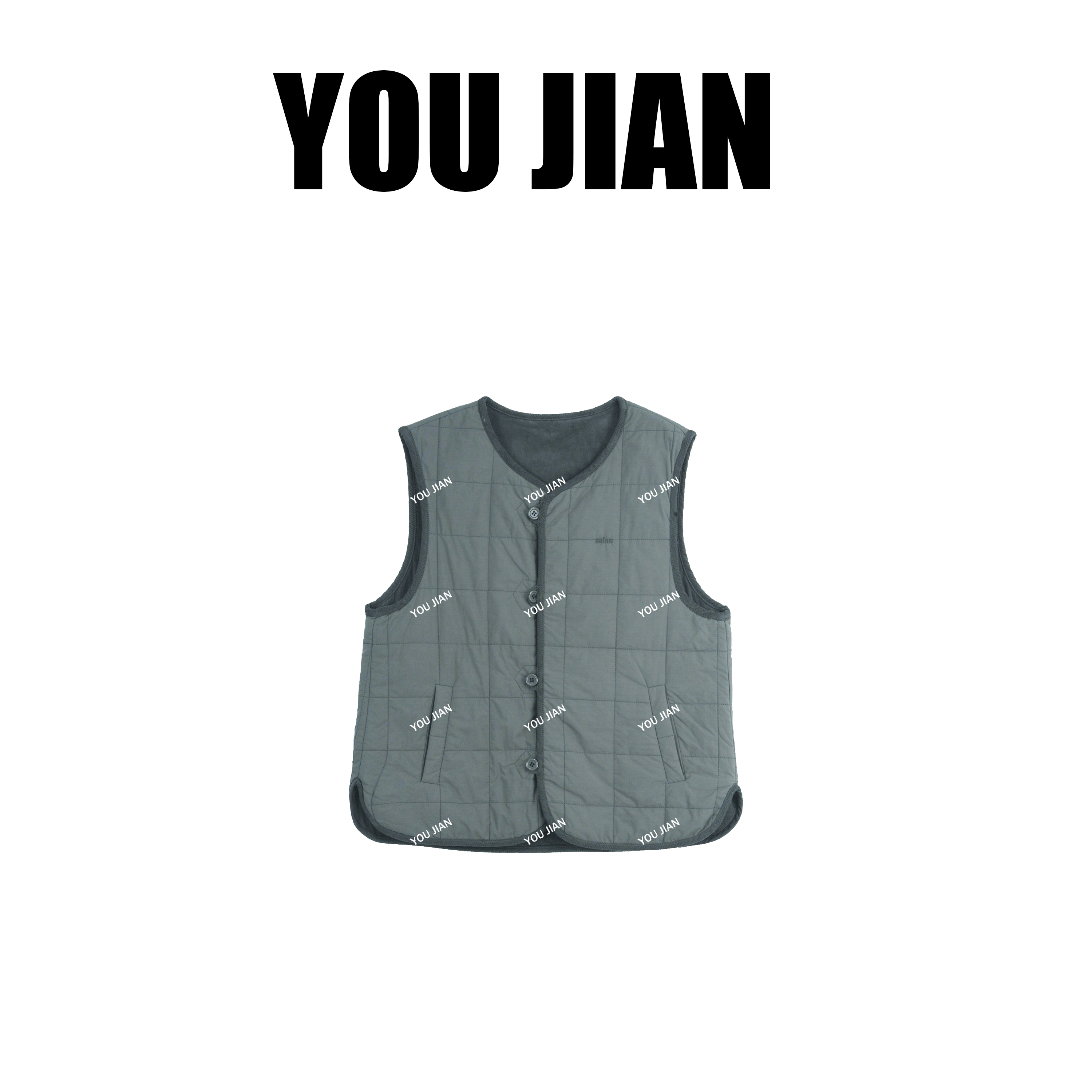 别来无恙～外贸单绗缝双面穿棉马夹外套复古文艺