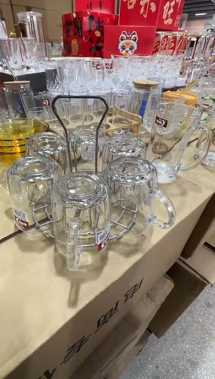 【闪购商品】水晶玻璃无盖款青苹果直播价6+杯架