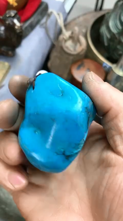 【闪购商品】一物一拍编号蓝石把件