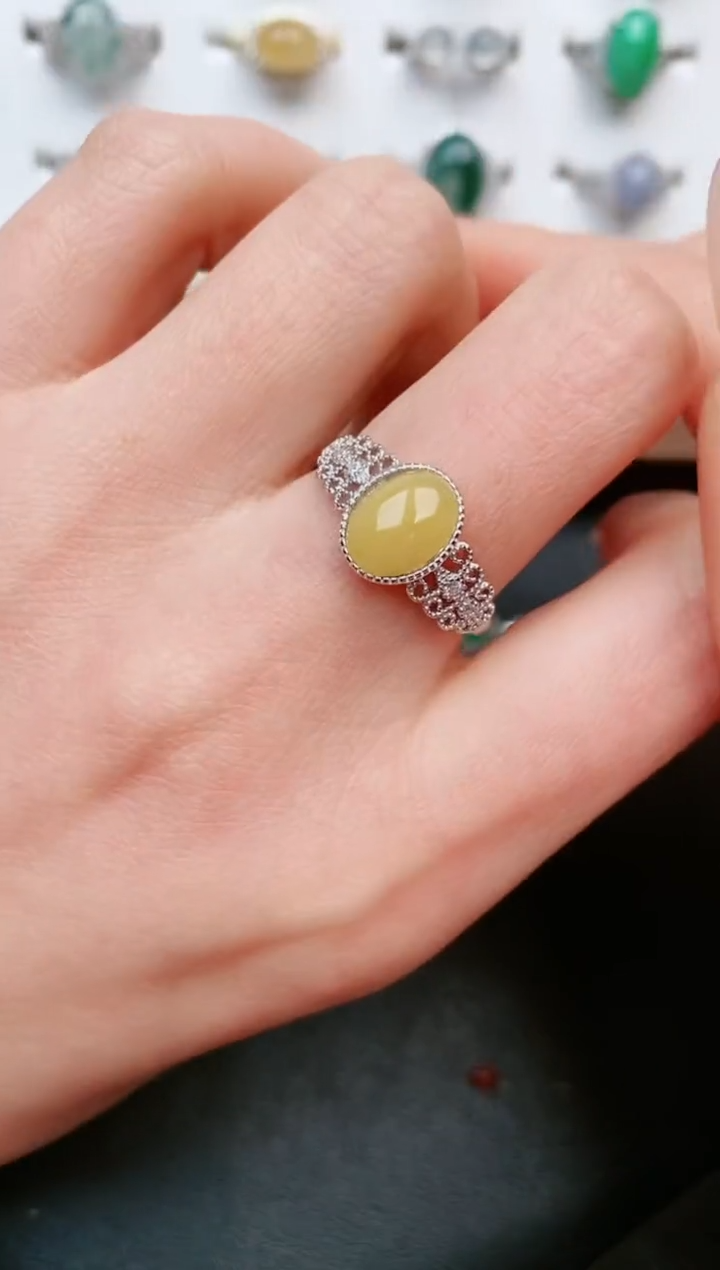 【闪购商品】翡翠戒指银S925镶嵌.....