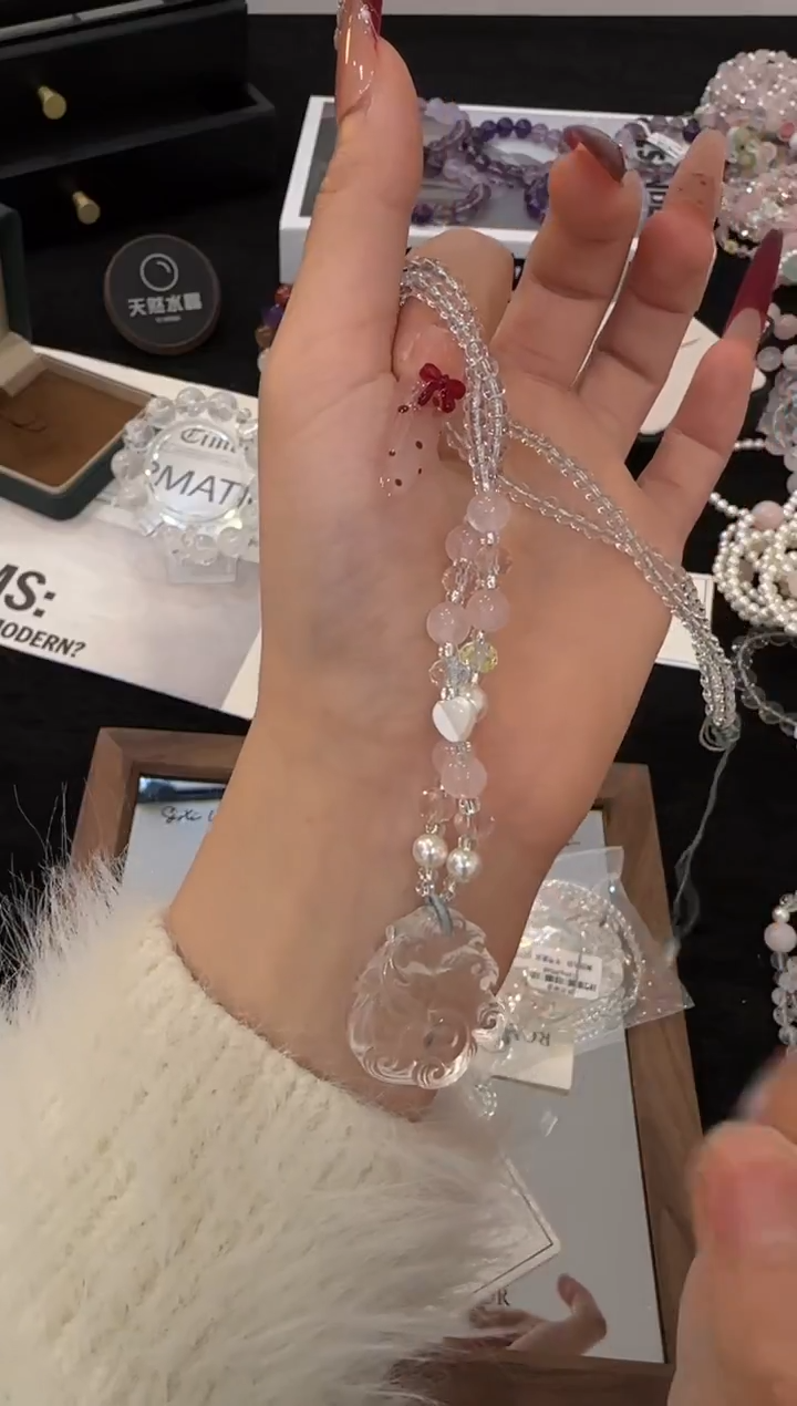 未镶嵌手链水晶白水晶项链x3085