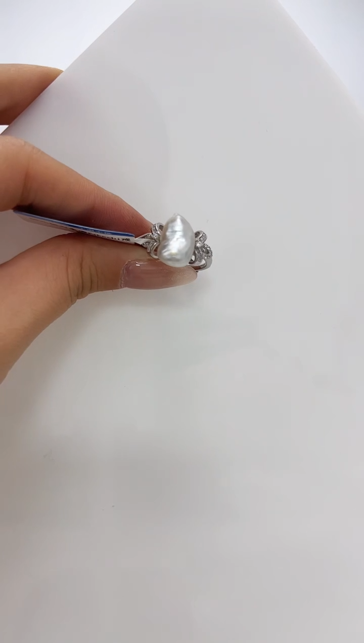 【闪购商品】海水珍珠DA银S925镶嵌戒指  V3172