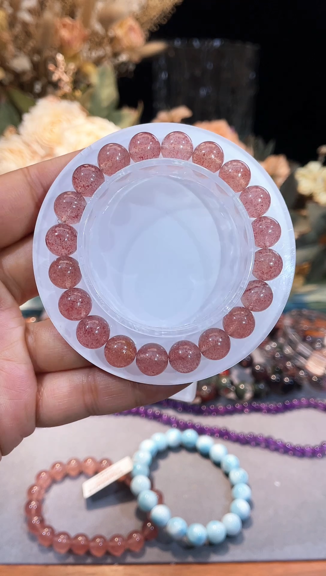 未镶嵌手链水晶草莓晶单圈9m+