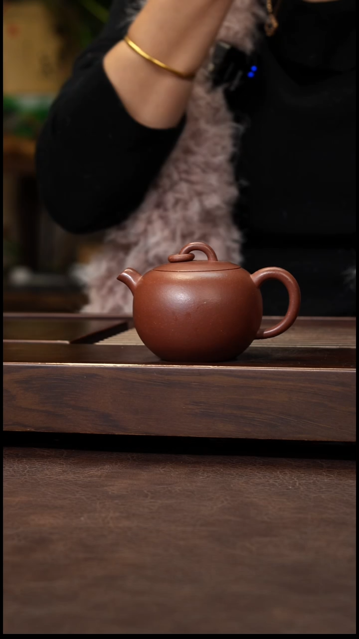 茶壶紫砂红皮龙单圈160cc左右