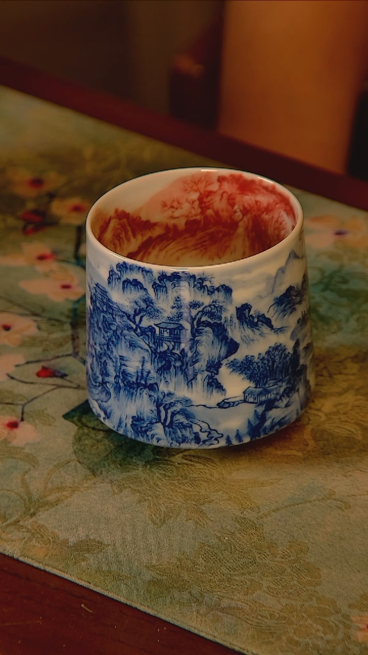 杯屹*手工手绘杯杯很美丽