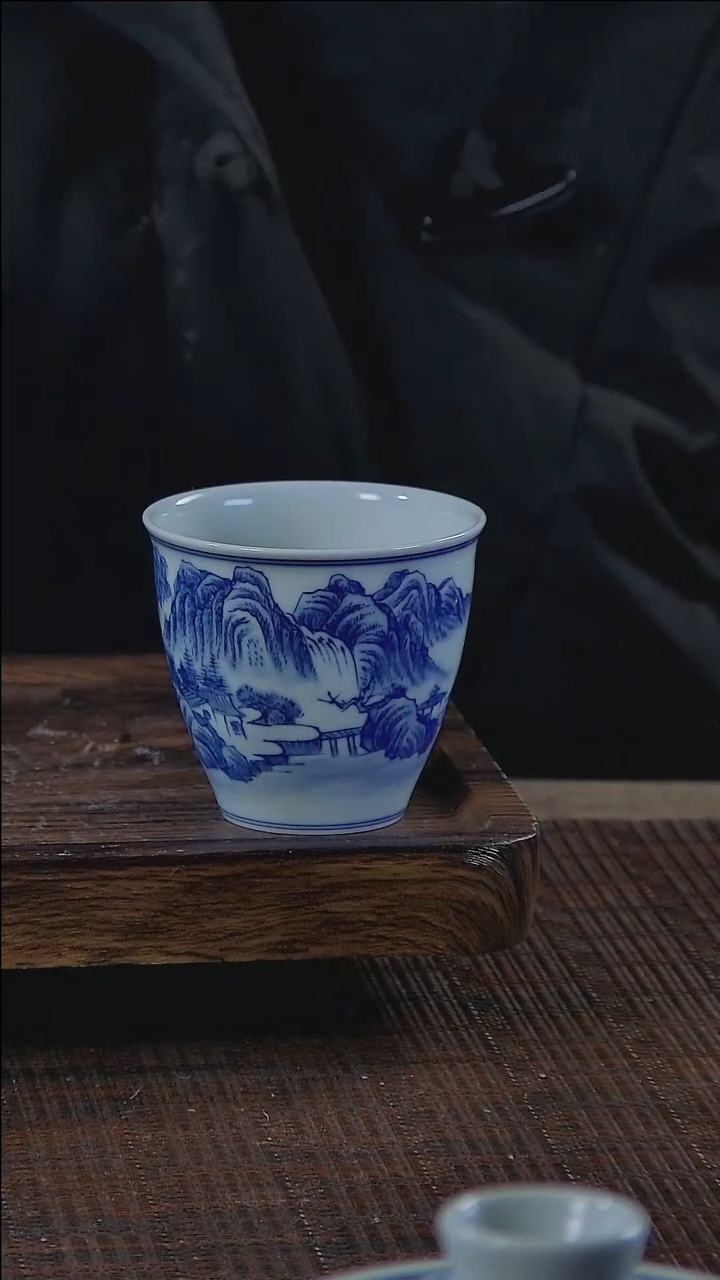 【闪购商品】折葵非器手工手绘山水握手杯