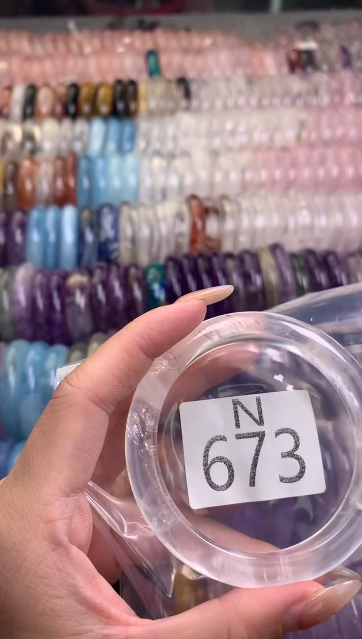 水晶珠宝半成品未镶嵌水晶手镯873-58