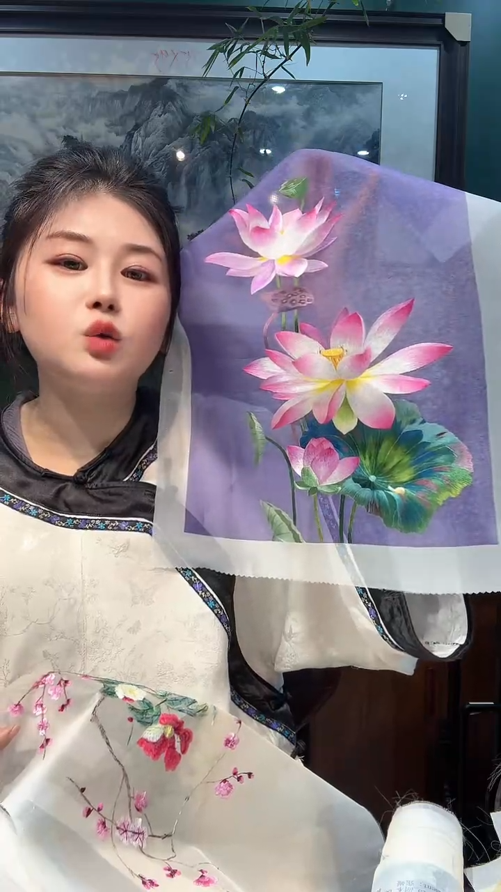 刺绣非遗苏绣手工刺绣绣片30x40