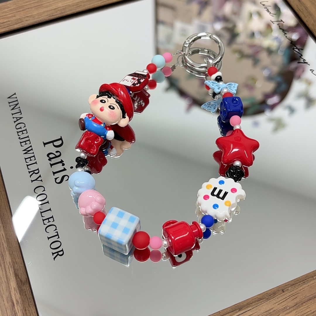 738编码手机链原创手工diy手机壳防丢饰品包包钥匙挂件