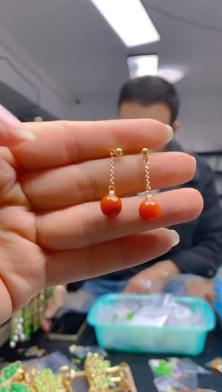 【闪购商品】翡翠耳饰合金0112翡翠耳钉