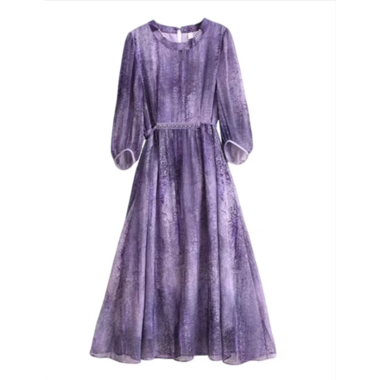 夏季新款宽松气质显瘦收腰连衣裙#8268