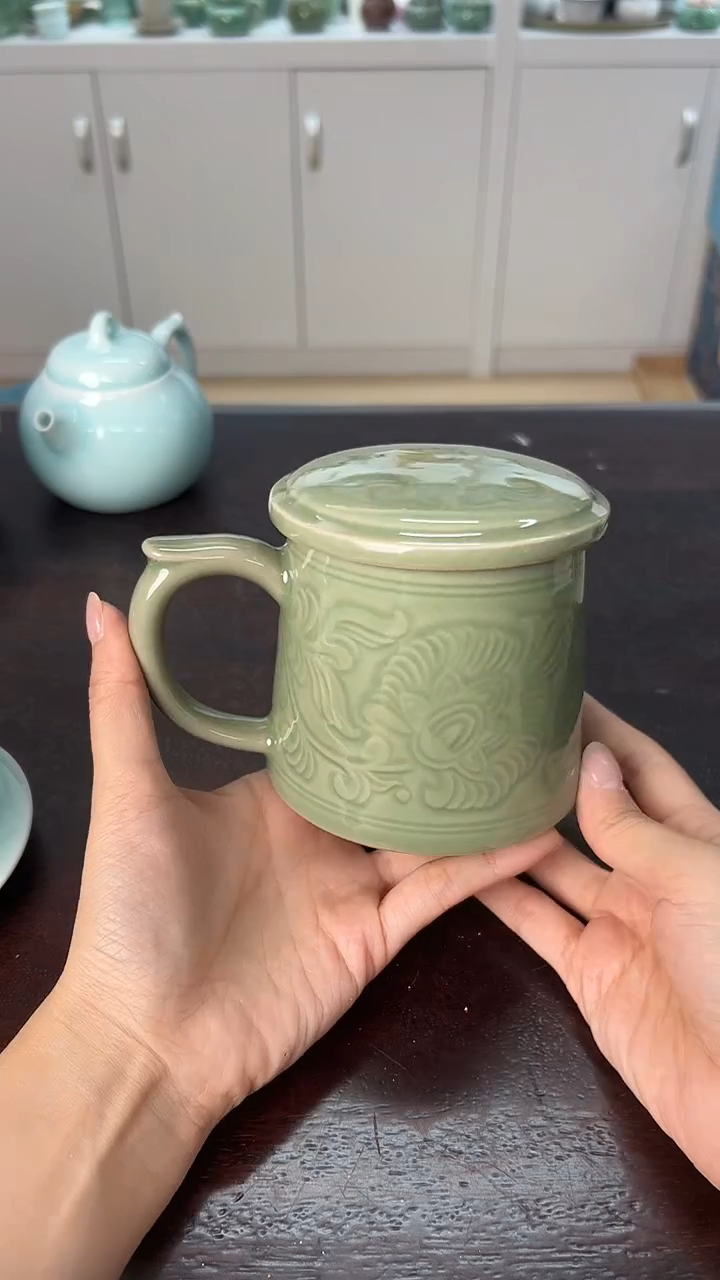 龙泉云间青瓷小米茶器