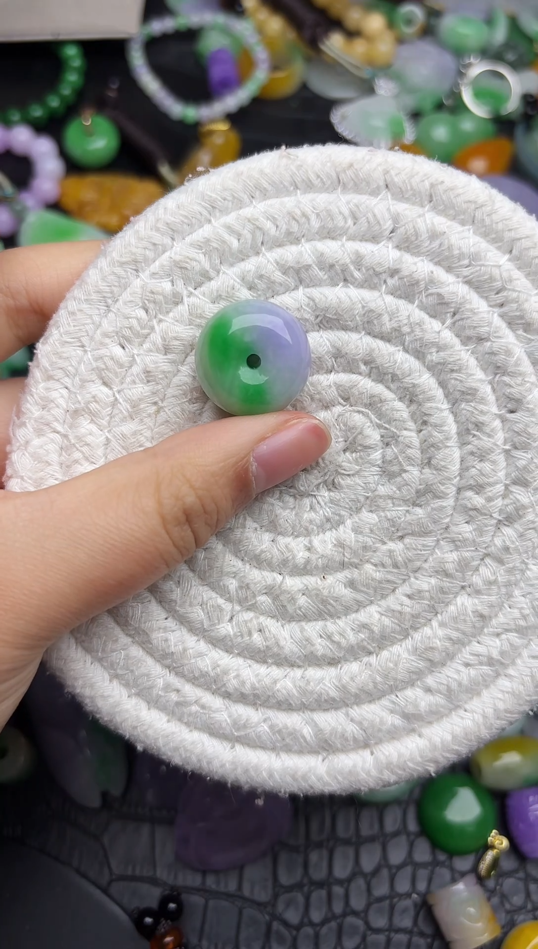 颈饰未镶嵌翡翠缅甸翡翠吊坠