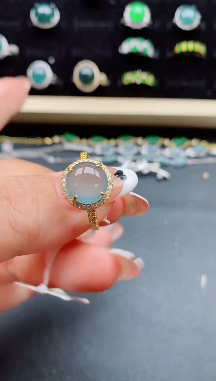 【闪购商品】翡翠戒指银S925镶嵌321321