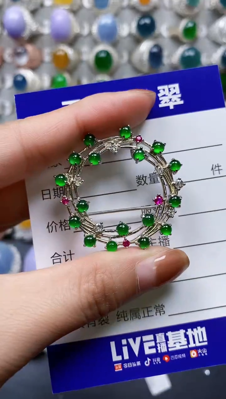 【闪购商品】翡翠颈饰银S925镶嵌0450