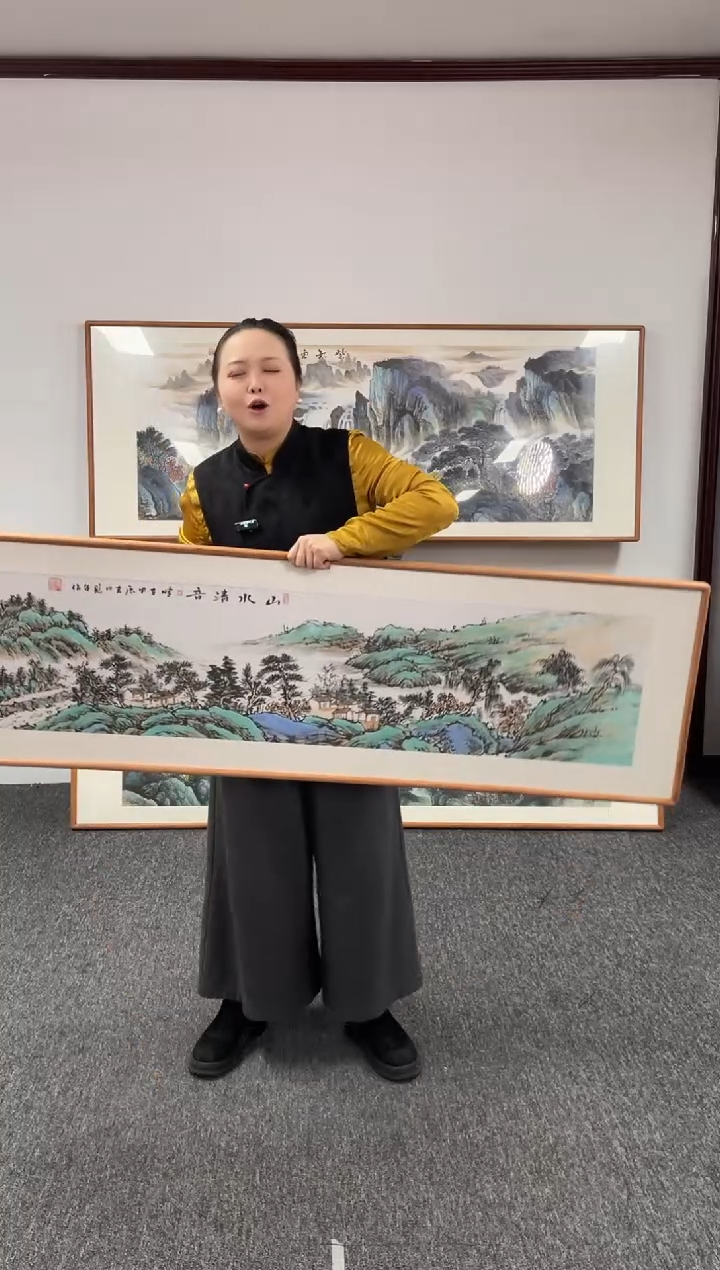 【闪购商品】国画山水155*45绘画作品