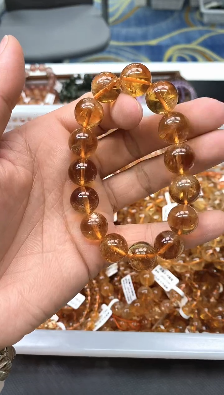 未镶嵌手串水晶17黄塔晶14mmmm