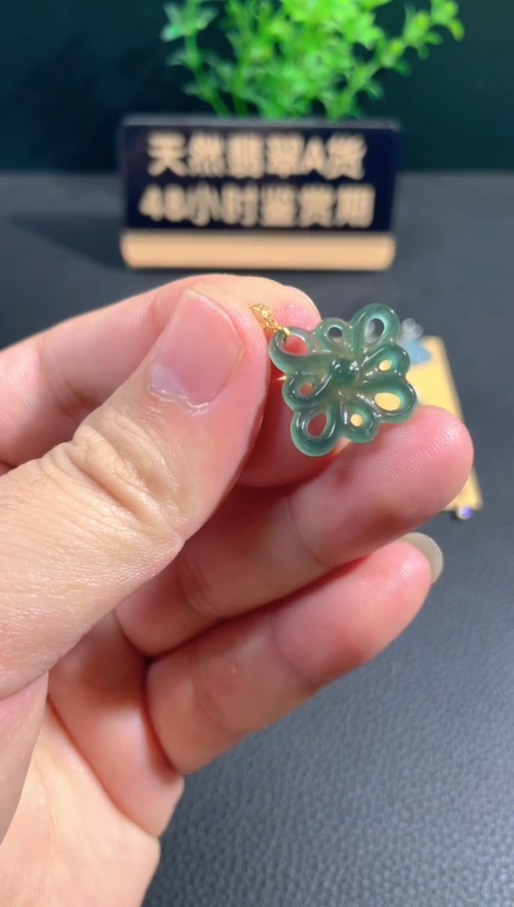 【闪购商品】翡翠颈饰18K金镶嵌翡翠